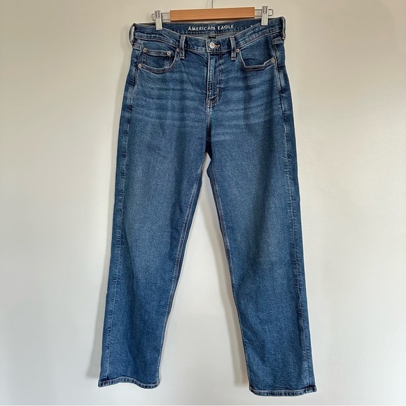 American Eagle 90s Straight Stretch Jeans Size 10 - Picture 1 of 13
